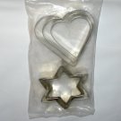 6 Metal Cookie Cutters Stars & Hearts by Kitchen Maid 6 Metal Cookie Cutters Stars & Hearts by Kitchen Maid