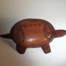 Turtle Hand Carved Wood Trinket Jewelry Box