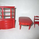 Marx Dollhouse Furniture Table Chair Curio Lot 5
