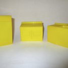 Marx Yellow Kitchen Dollhouse Furniture Lot 8