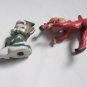 Red Pixie Elf and Green Porcelain Elf