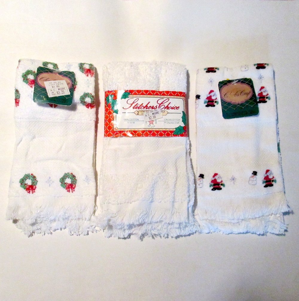 Charles Craft Towels Christmas Cross Stitch Embroidery