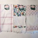 Charles Craft Kitchen Towels Pansies Cross Stitch