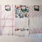 Charles Craft Kitchen Towels Pansies Cross Stitch