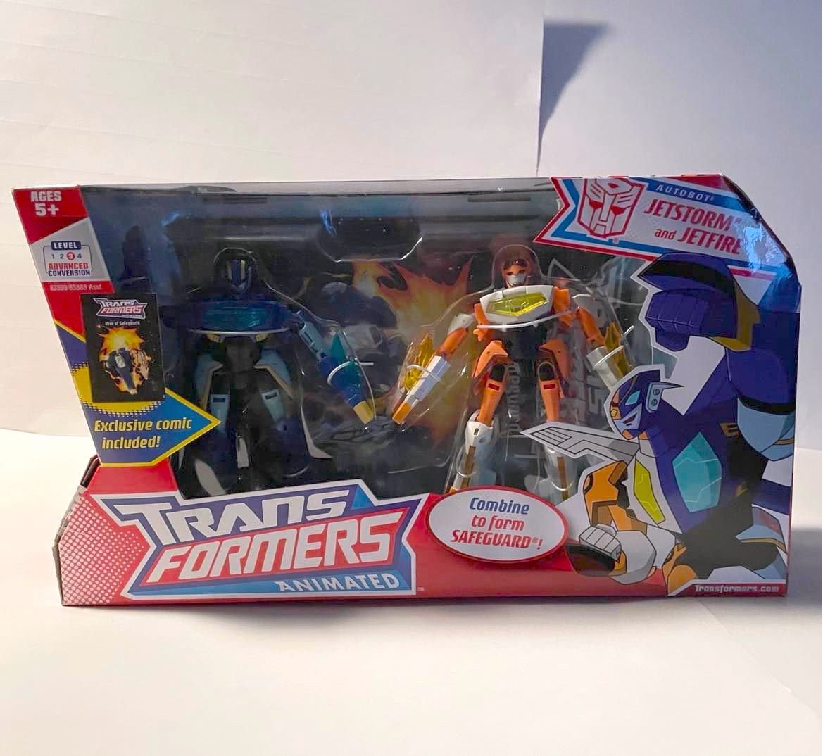 Transformers Animated JetStorm and JetFire combine Safeguard