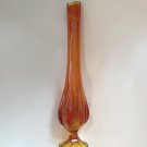 Mid-Century, Modern, Orange Vase, Viking Glass