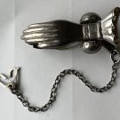 Vintage Glove, Hankie Holder Clip, SilverTone metal