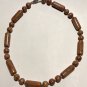 Brown Agate Stone Bead Necklace
