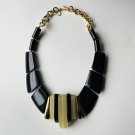 ParkLane Necklace, Lucite, Black, Gold, Modern