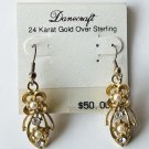 Danecraft Dangle Earrings, 24K over Sterling