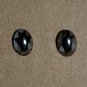 Hematite Black Faceted Oval Post Earrings