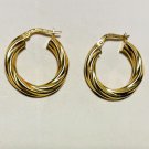 Milor, Twisted Hoop Earrings, 925 Silver