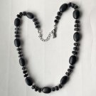 Chaps, Black Bead Choker Necklace