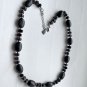 Chaps, Black Bead Choker Necklace