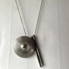Vintage Musical Cymbals, Drum Sticks, Pendant, Necklace
