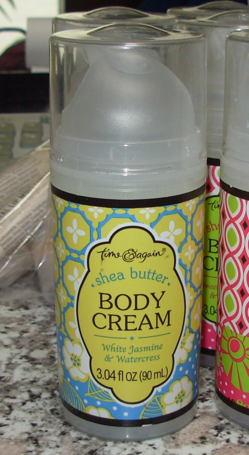 SHEA BUTTER BODY CREAM WHITE JASMINE AND WATERCRESS TIME AND AGAIN GANZ NEW