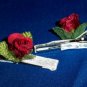 Rose Buds Flower Hair Accessory Barrette Clip OOAK