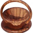 Handmade Hand Carved Flower Basket