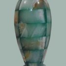 Onyx/ Marble Flower Vase Patch Work - Green
