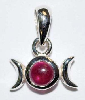 GARNET Silver Pendant