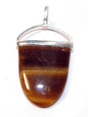 Tiger Eye Silver Pendant