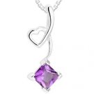 Amethyst Silver Pendant