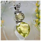 Dual Yellow magic in silver pendant