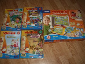 VTech Whiz Kid Learning System & 4 games bundle