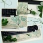 Organic Computer Keyboard Wrist Rest and Mouse Support set