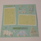 "Special Delivery Baby"-Premade Scrapbook Page -8x8 Layout