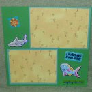 "Surfin Lessons"-Premade Scrapbook Page -8x8 Layout