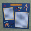 "Wrestlers 1"-Premade Scrapbook Page -8x8 Layout