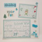 "Sledding Winter Fun"-Premade Scrapbook Page -8x8 Layout
