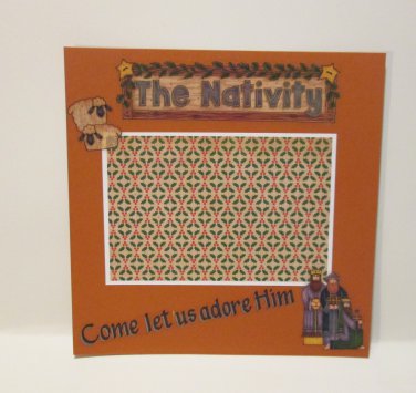 "The Nativity"-Premade Scrapbook Page -8x8 Layout