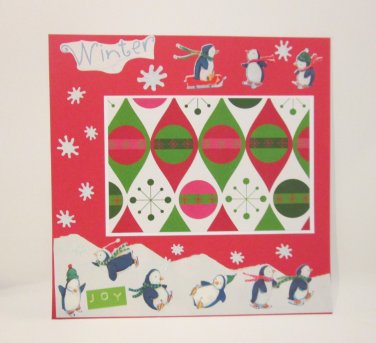 "Winter Joy"-Premade Scrapbook Page -8x8 Layout
