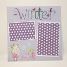 "Winter Snow Friends"-Premade Scrapbook Page -8x8 Layout