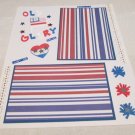 "Old Glory"-Premade Scrapbook Page -8 1/2 x 11"  Layout
