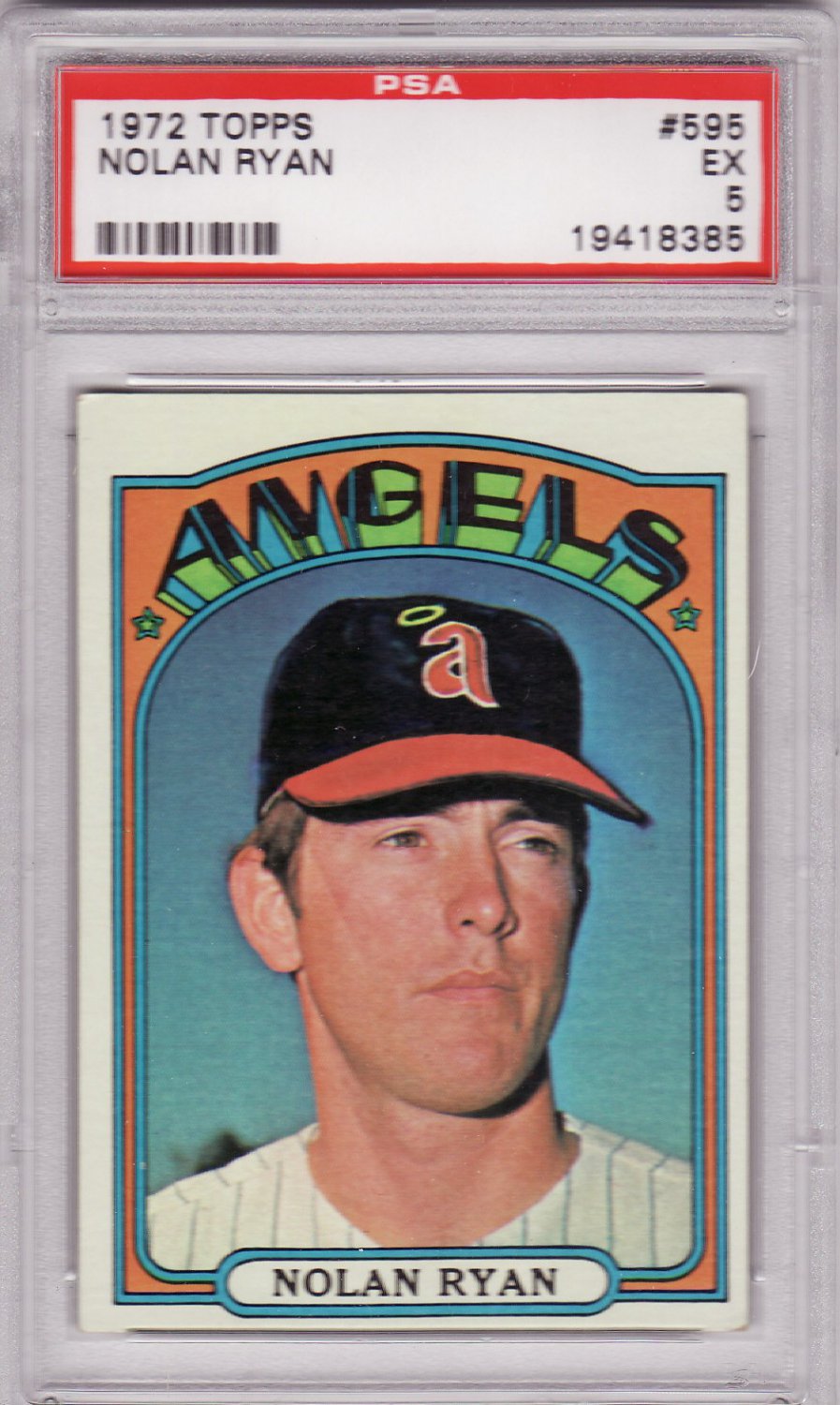 Nolan Ryan 1972 Topps #595 Baseball Card PSA 5 EX