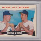 Rival All-Stars Mantle & Boyer 1960 Topps #160 PSA 5 EX