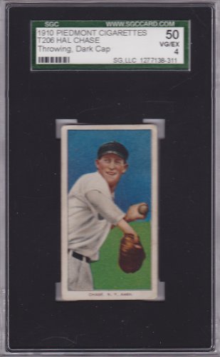 Hal Chase (Throwing Dark Cap) 1909 T206 Piedmont SGC 50 VG/EX 4
