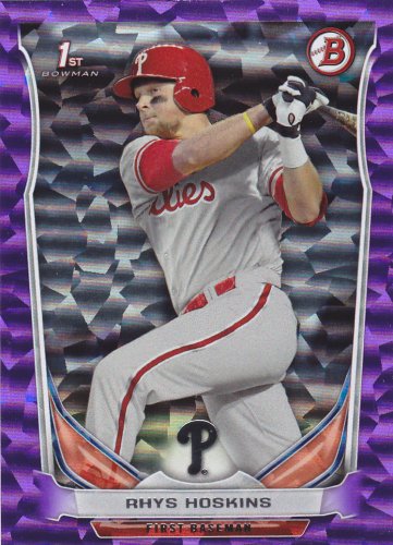 Rhys Hoskins 2014 Bowman Draft Pick Purple Ice 68/99 DP122 Baseball ROOKIE CARD