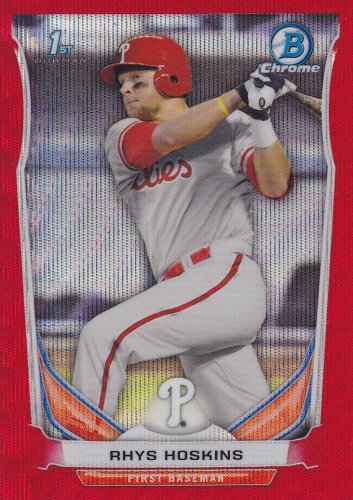 Rhys Hoskins 2014 Bowman Chrome Draft Pick Red Wave Refractor CDP122 (03/25) ROOKIE CARD