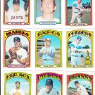 1972 Topps Baseball Cards - Lot of 50 Different