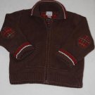 Baby Gap brown zip up knit sweater
