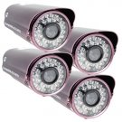 (4) 16mm Lens 420 TVL 0 Lux 200' IR 1/3" Sony Color CCD SURVEILLAN​CE SECURITY CCTV CAMERA SYSTEM