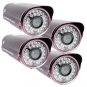 (4) 16mm Lens 420 TVL 0 Lux 200' IR 1/3" Sony Color CCD SURVEILLAN​CE SECURITY CCTV CAMERA SYSTEM
