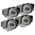 (4) 1/3" Sony Color CCD Wide Angle Night Vision Surveillance Security 520TVL High Def IR Camera