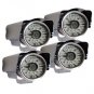(4) 1/3" Sony Color CCD Wide Angle Night Vision Surveillance Security 520TVL High Def IR Camera
