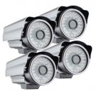 (4) 1/3" Sony Color CCD Wide Angle Night Vision Surveillance Security 560TVL High Def IR Camera