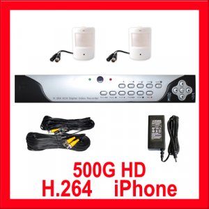 2 Camera H.264 Video CCTV Security Surveillance System